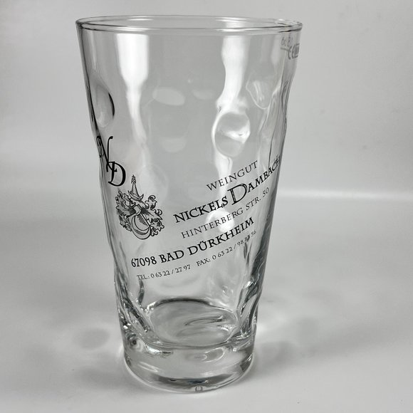 Nickels Dambach German Weingut Glass Clear Souvenir 0.5 Liter Wine Tasting - Picture 1 of 10